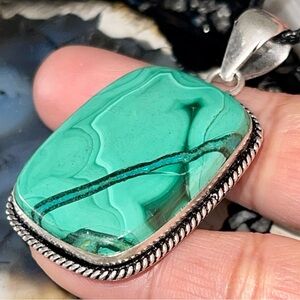 Green Malachite Pendant 2”